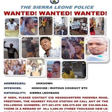 Sierra Leone Police declare August 10 protest organizers wanted