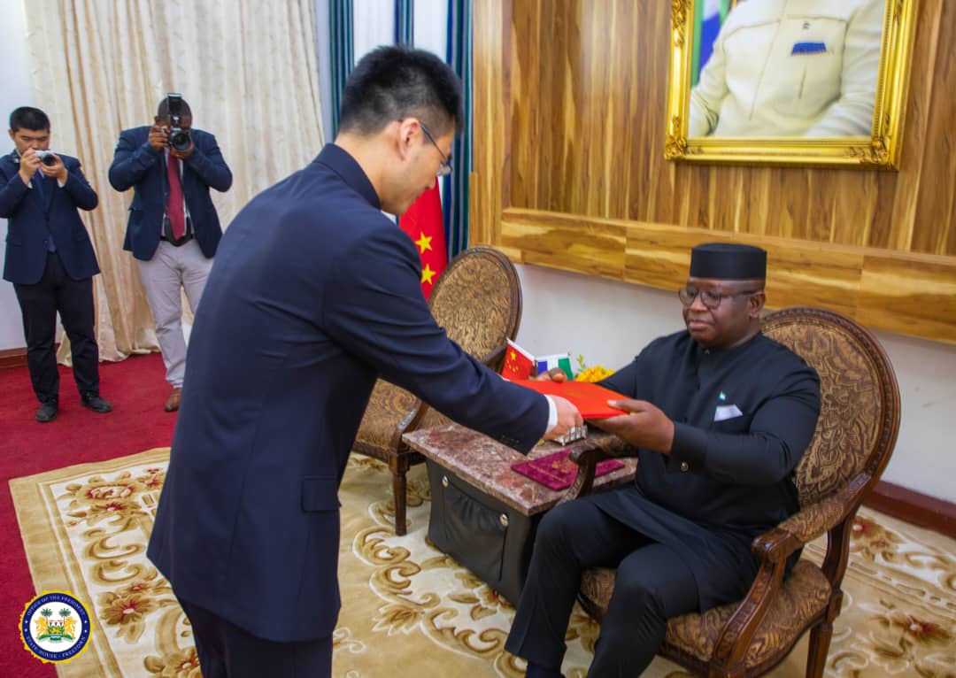 New Chinese Ambassador to Sierra Leone Presents Letter of Credence to President Bio, Assures of Win-Win Bilateral Relations