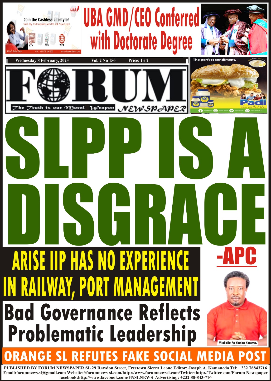 SLPP IS A DISGRACE –APC