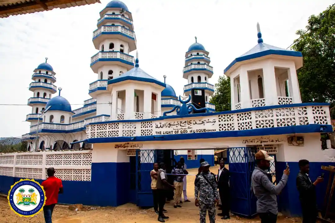 Bio Joins Muslims to Open Themne Mosque in Kenema, Calls for Tribal and Religious Tolerance in Country