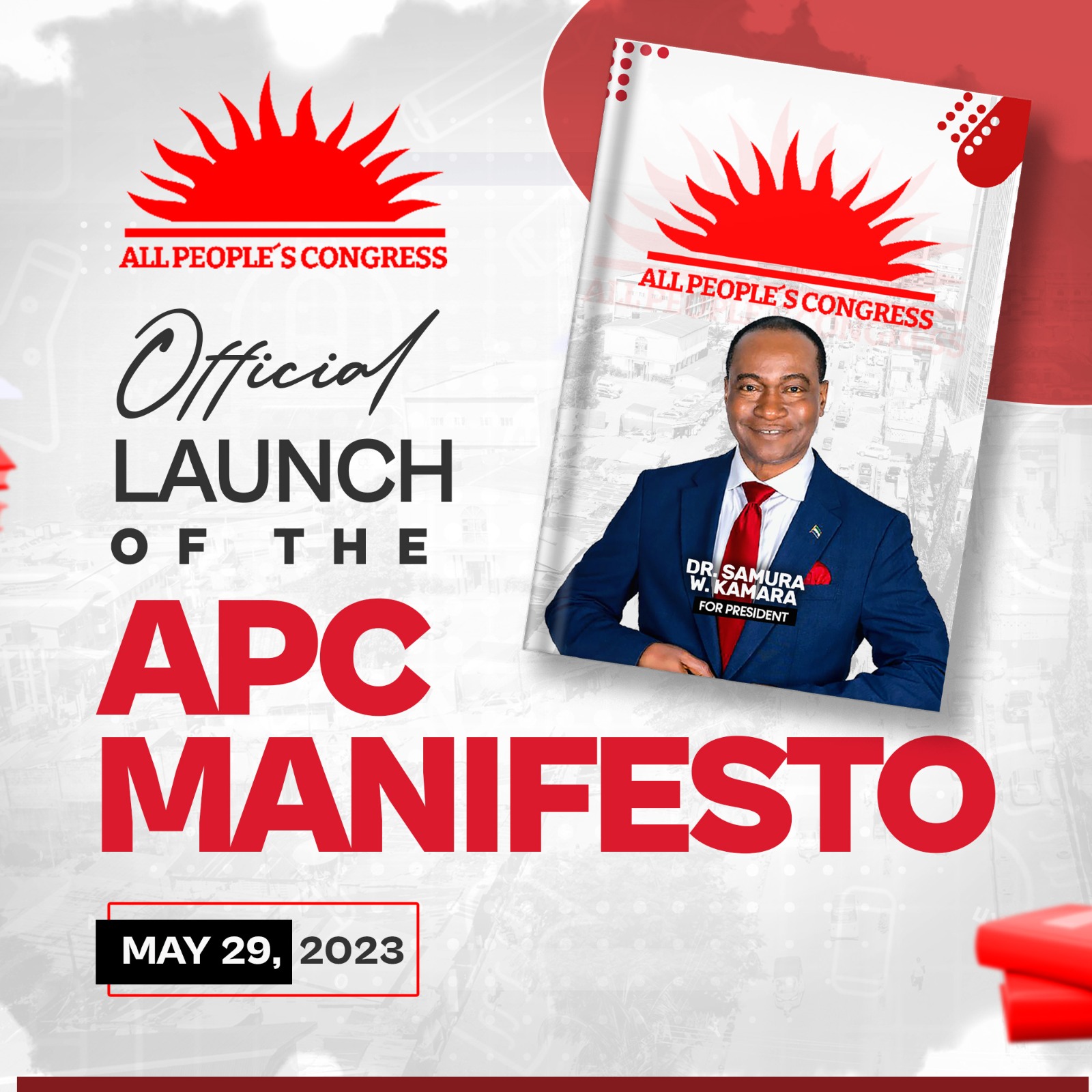 APC unveils its Manifesto on Monday, May 29th, 2023.