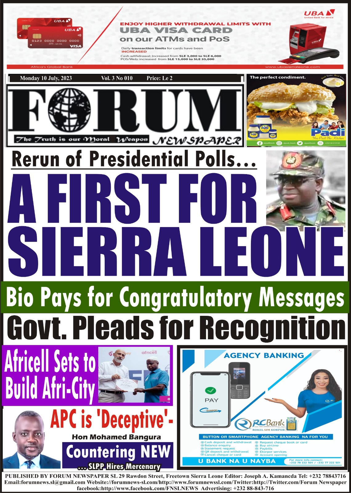 A FIRST FOR SIERRA LEONE