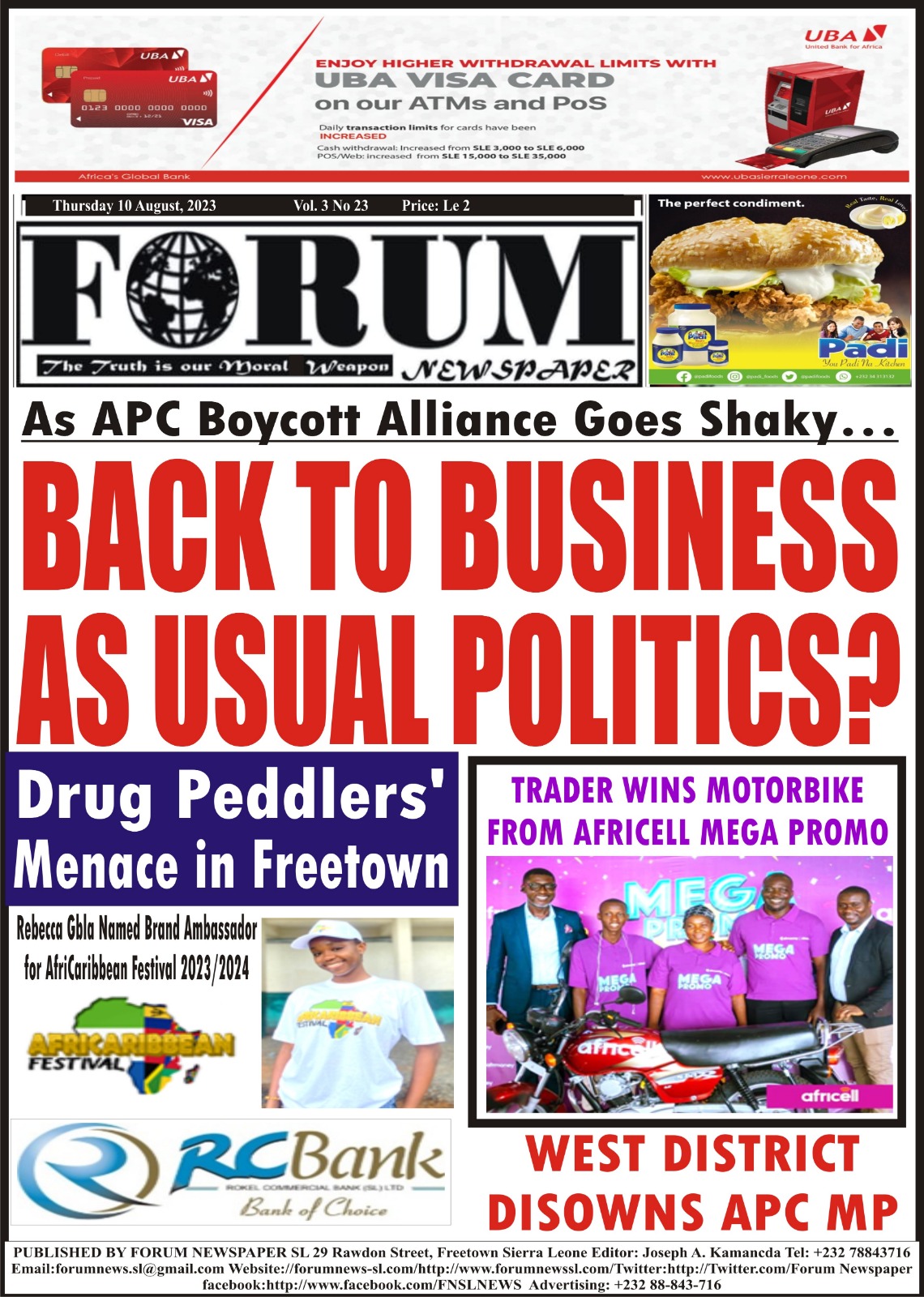 As APC Boycott Alliance Goes Shaky…  BACK TO BUSINESS AS USUAL POLITICS