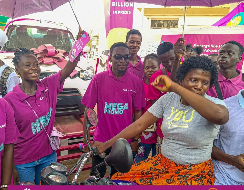 Africell SL Presents Brand New Motor Bike to Petty trader