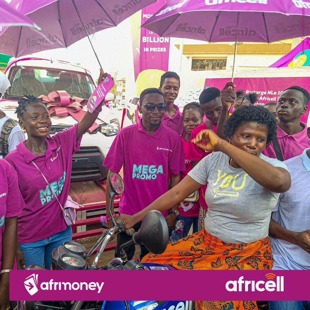 Africell SL Presents Brand New Motor Bike to Petty trader