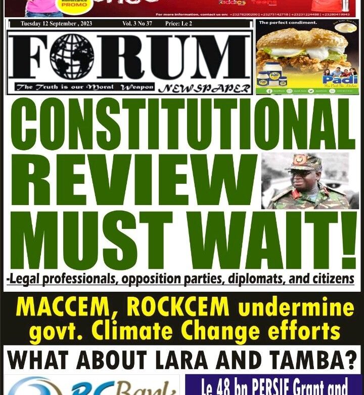 CONSTITUTIONAL REVIEW MUST WAIT  – Legal professionals, opposition parties, diplomats, and citizens