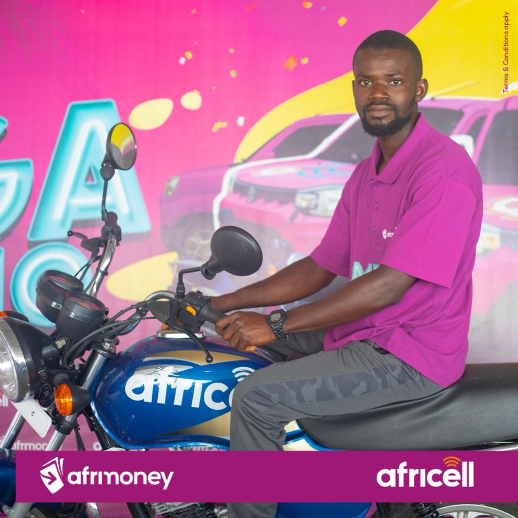 Africell Presents Motorbike to 9th Winner