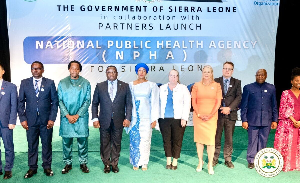 Ambassador Wang Qing attend the launching ceremony of the National Public Health Agency of Sierra Leone