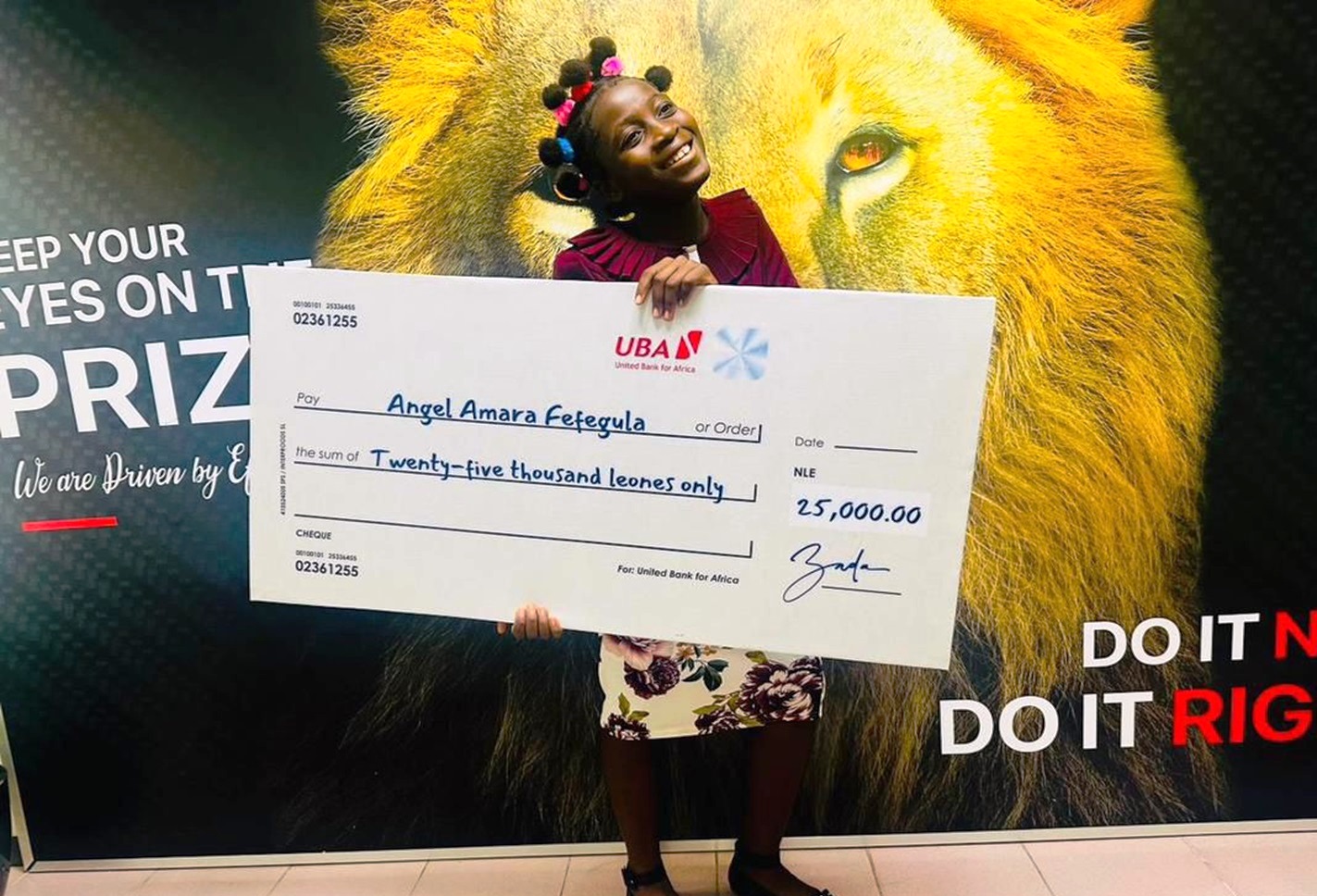 12-Year-Old Angel Amara Fefegula Wins UBA Sierra Leone’s Back-to-School Kiddies