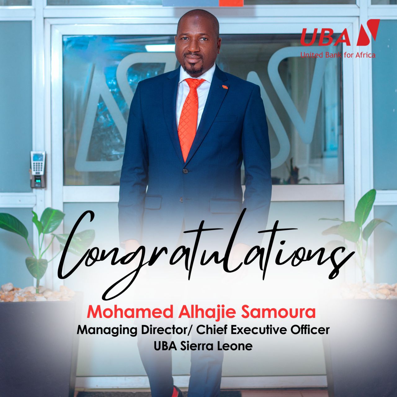 Mohamed Alhajie Samoura as Managing Director/CEO of UBA Sierra Leone