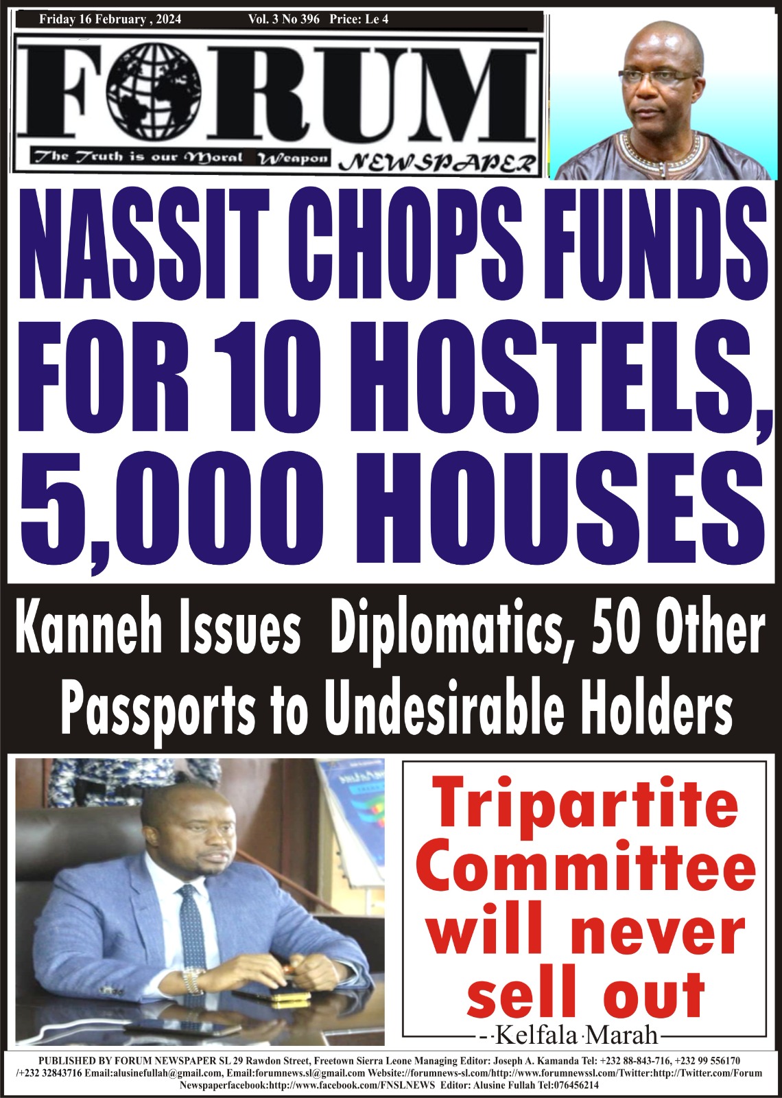 NASSIT CHOPS FUNDS FOR 10 HOSTELS, 5,000 HOUSES