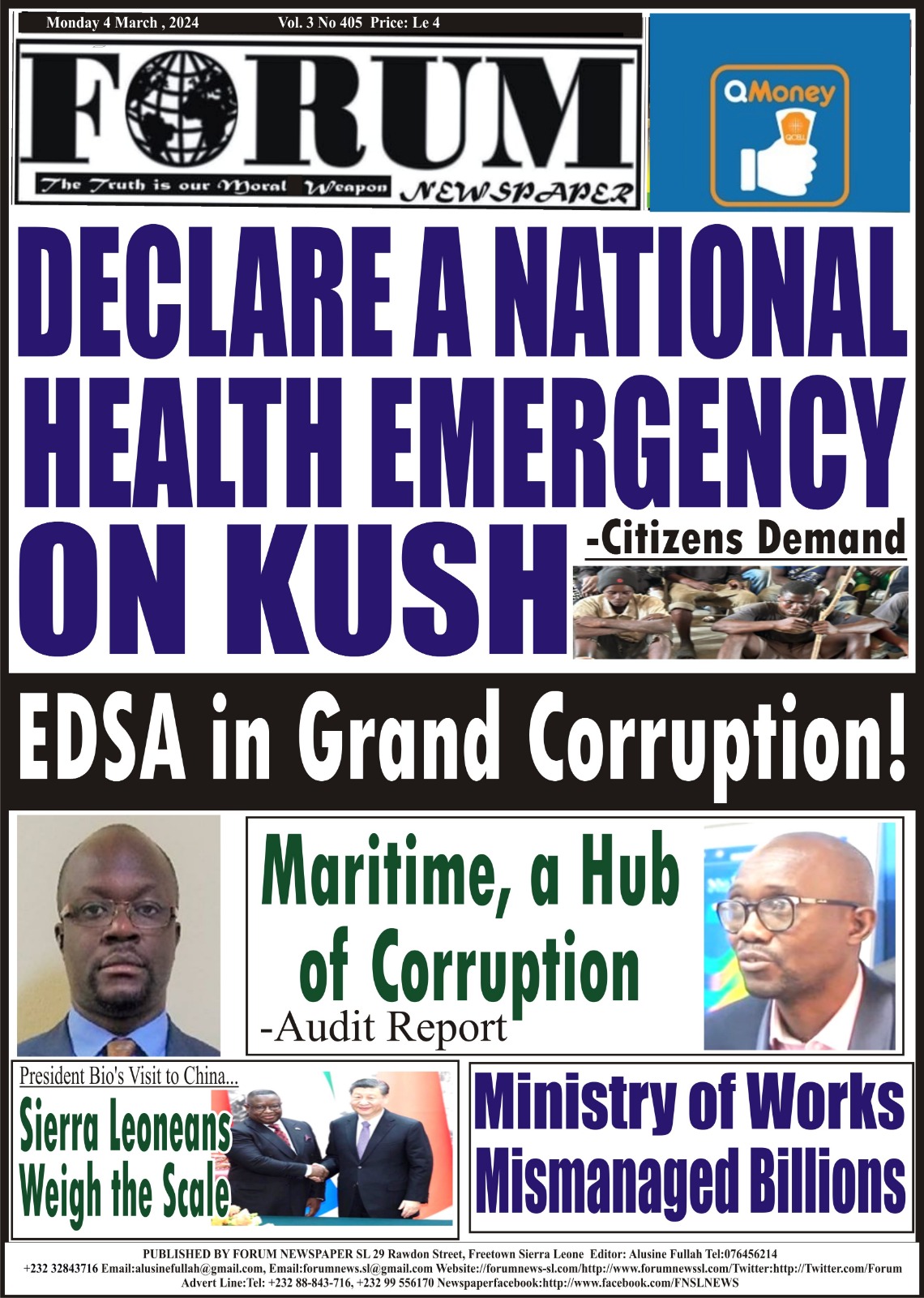 DECLARE A NATIONAL EMERGENCY ON KUSH   -Citizens Demand
