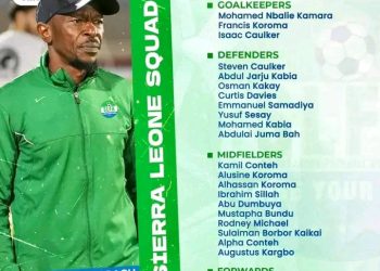 Head Coach Amidu Karim announces Leone Stars 25-man squad