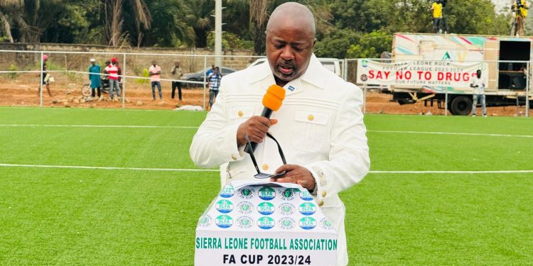 STATEMENT OF THE SIERRA LEONE FOOTBALL ASSOCIATION PRESIDENT, THOMAS DADDY BRIMA AT THE GRAND FINAL OF THE 2023/24 FA CUP IN PORT LOKO FIELD BETWEEN BO RANGERS VS. EAST END LIONS