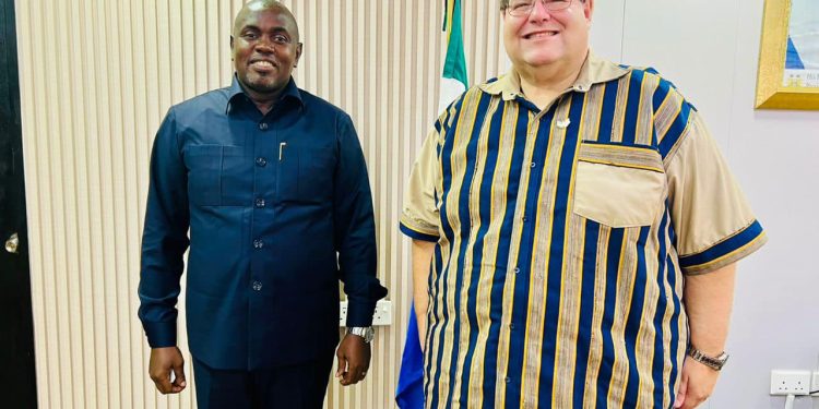 U.S AMB. PAYS COURTESY CALL ON SPEAKER OF PARLIAMENT