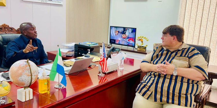 U.S AMB. PAYS COURTESY CALL ON SPEAKER OF PARLIAMENT