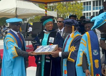 First Laddy Dr. Fatima Maada Bio Recognized for Humanitarian Efforts with Honorary Degree at Regional Maritime University.