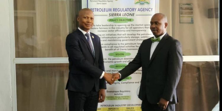 Brima Baluwa Koroma Receives Saidu Mansaray, CEO NPSL