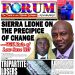 SIERRA LEONE ON THE PRECIPICE OF CHANGE  — Will Rule of Law Save Us?
