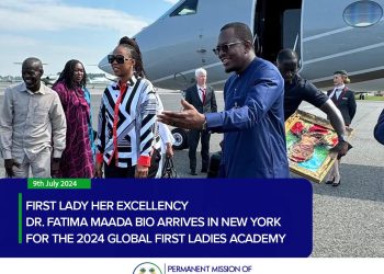 Mrs Bio Arrives in New York for the 2024 Global First Ladies Academy