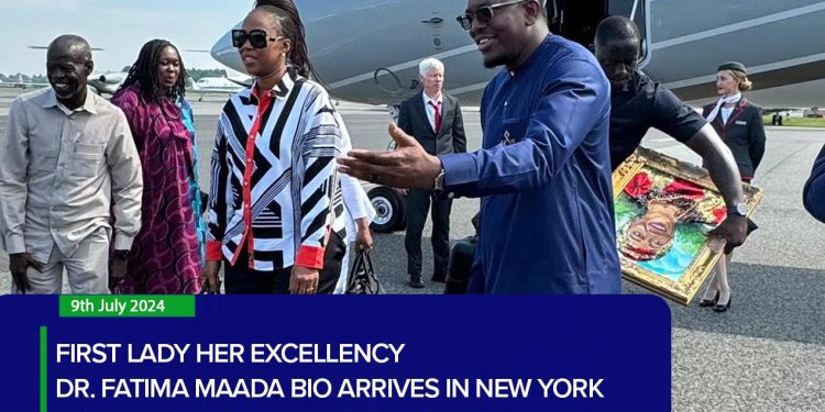 Mrs Bio Arrives in New York for the 2024 Global First Ladies Academy