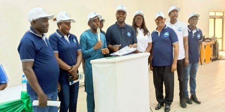 Information Minister, Chernor Bah Officially launching SiLBA
