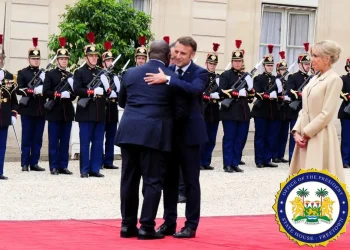 President Macron Hosts Sierra Leone’s President Julius Maada Bio, Other World Leaders at Reception Ahead of the Opening Ceremony of the Paris Games 2024
