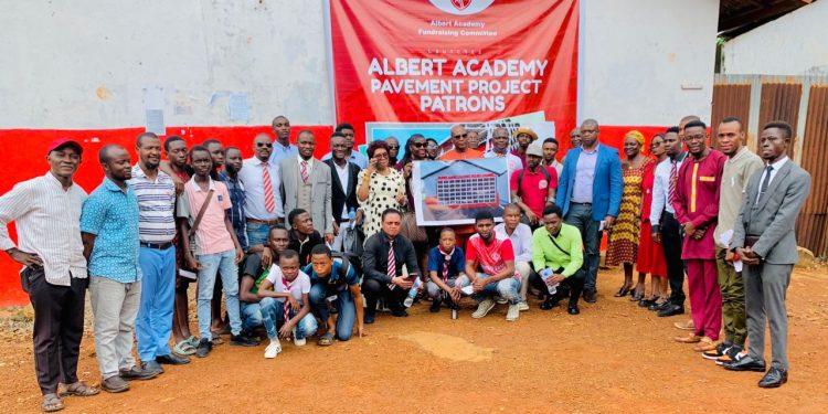 Basic, Senior Education Minister  Launches Albert Academy Pavement Project