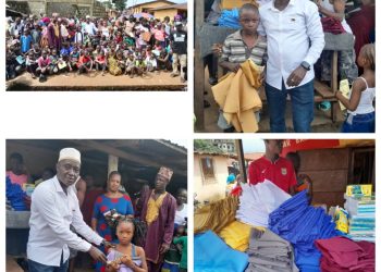 Hon Kabba Doles Out Learning Materials to Over 100 Students