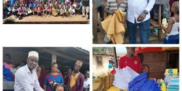 Hon Kabba Doles Out Learning Materials to Over 100 Students
