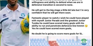 Mohamed  Kallon Praises Augustus Kargbo