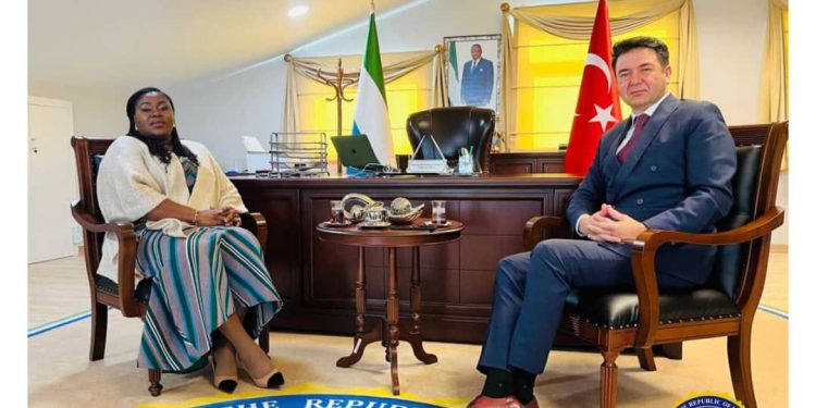 Ambassador-Designate Dr. Francess V. Anderson Welcomes Türkiye İş Bankası Representative to Sierra Leone Embassy