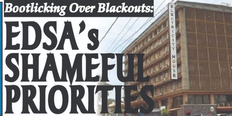 Bootlicking Over Blackouts:  EDSA’s SHAMEFUL PRIORITIES
