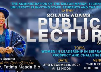 Dr. Fatima Bio to Deliver Transformative Lecture at Milton Margai University Today