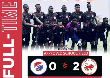 DEFEATING SLIFA BY  2 GOALS TO NIL… EAST END LIONS MAINTAINS UNBEATEN STREAK