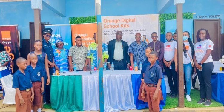 In Bo & Pujehun… Orange Donates Digital Kits to St. Theresa’s Police and Holy Family Schools