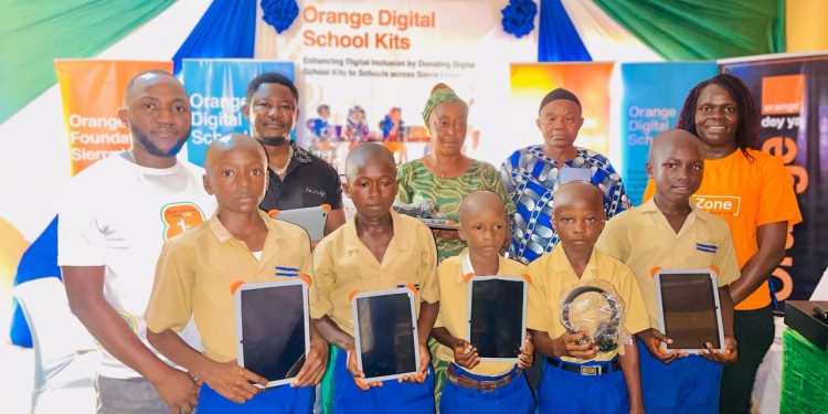 In Bo & Pujehun… Orange Donates Digital Kits to St. Theresa’s Police and Holy Family Schools