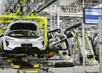 This photo taken on March 6, 2025 shows an automated production site at the final assembly workshop of Chang'an Auto Digital Intelligence Factory, in Yubei District of southwest China's Chongqing. (Xinhua/Wang Quanchao)