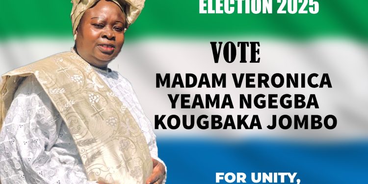 MADAM VERONICA YEAMA NGEGBA KOUGBAKA JOMBO FOR SMALL BO CHIEFDOM PARAMOUNT CHIEFTAINCY ELECTION