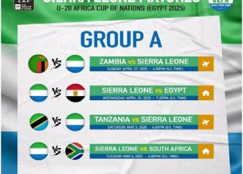 For the First Time… Sierra Leone Joins Africa U-20 Cup of Nations Qualifiers