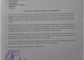  Against Government and Ministry of Finance…  Messima Auctioneering May Take Legal Action