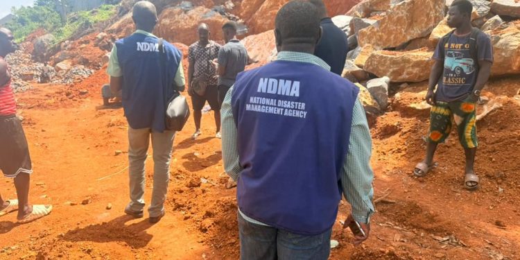 NDMA Visits Excavation Site at Leicester Peak, Orders Immediate Stop Work