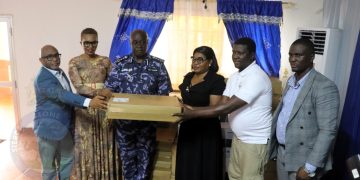 To Enhance Service Delivery in Sierra Leone… IGP William Fayia Sellu Donates Computers to ACC, NDLEA, and Immigration