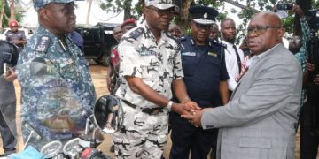 To Strengthen Road Safety Efforts… Minister Lengor Unveils 30 Customised Traffic Motorbikes