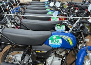 SLFA Distributes 40 Motorbikes to 8 District Football Associations