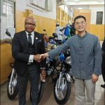 His Lordship Honorable Chief Justice Komba Kamanda and the Chinese Ambassador to Sierra Leone His Excellency Wang Qing