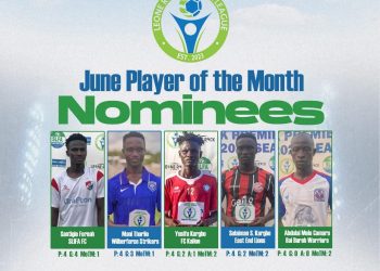 Leone Rock Premier League Announces June Player-of-the-Month Nominees