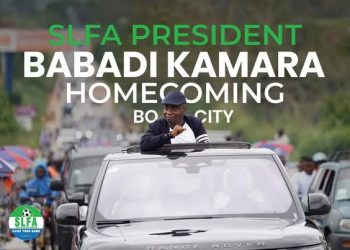 Bo Welcomes SLFA president Babadi Kamara