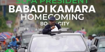 Bo Welcomes SLFA president Babadi Kamara