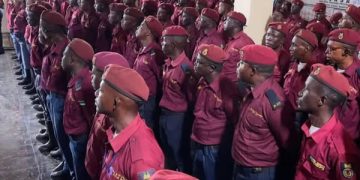 At Muster Parade…  SLRSA Executive Director Addresses Staff on Work Ethics